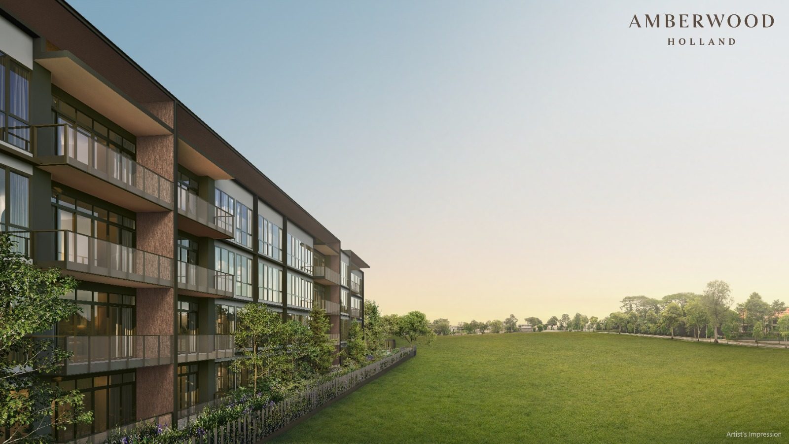 Amberwood At Holland — view towards Old Holland Road, artist's impression